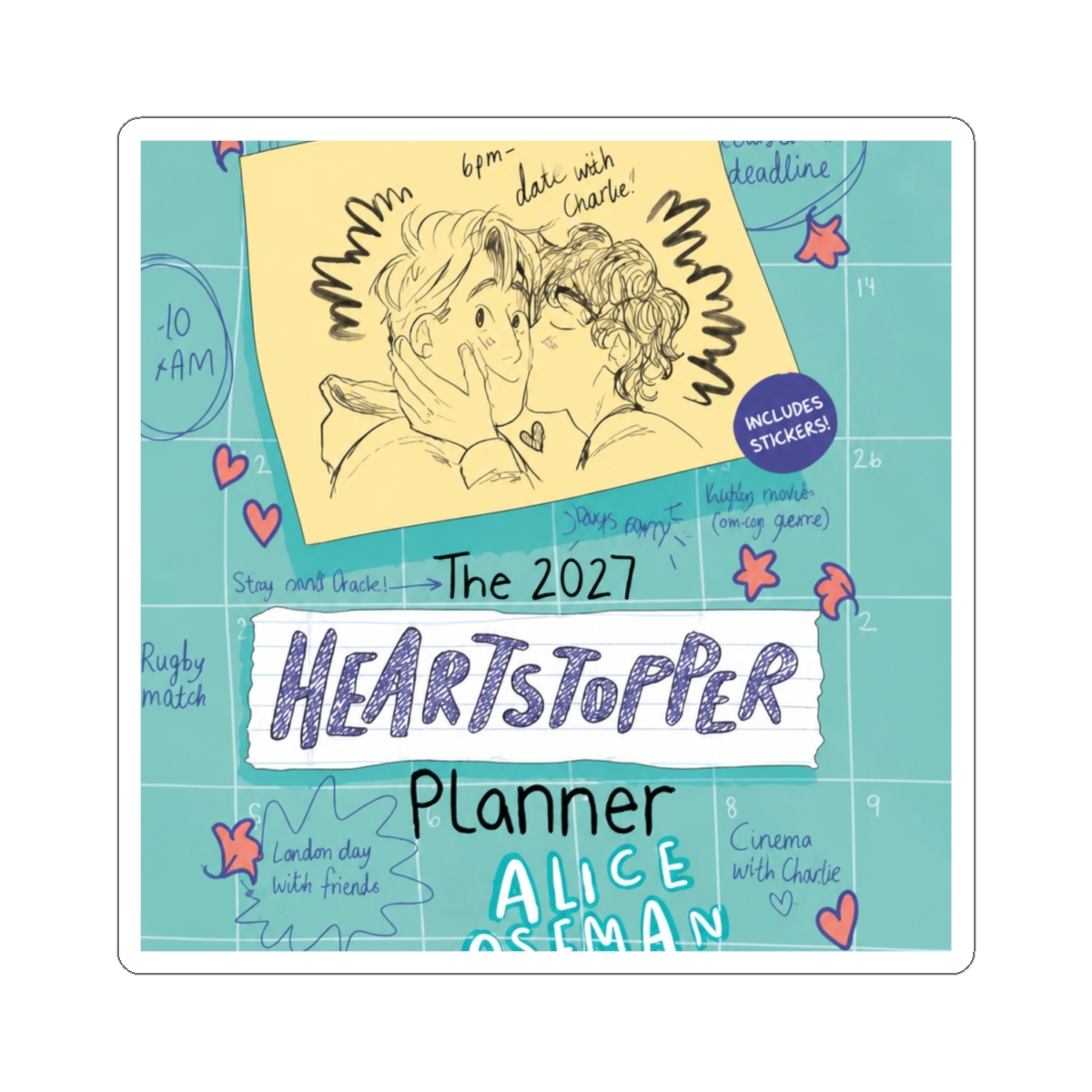 The Heartstopper 2027 Planner: With art by Alice Oseman, and bonus stickers! | Heartstopper Webcomic - alternate angle 1, merchandise