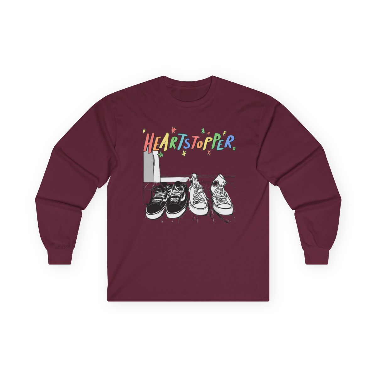 2022 Heartstopper Long Sleeve Merch Long Sleeve Black Pollover Long Sleeves | Heartstopper Webcomic - alternate angle 3, merchandise